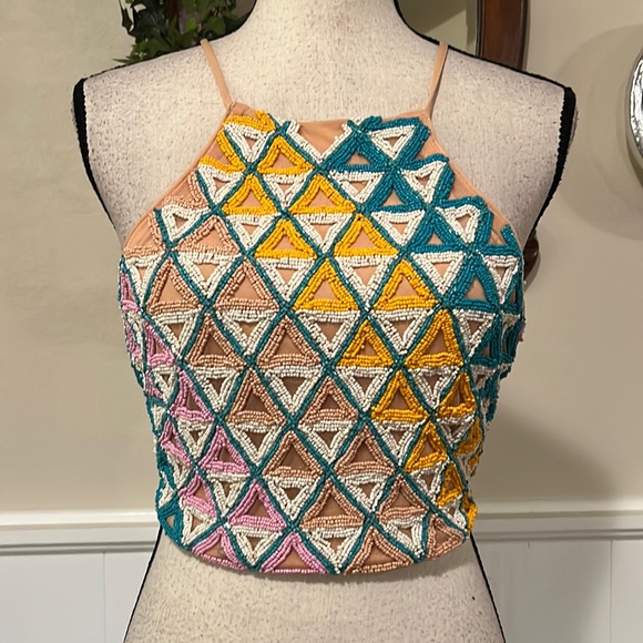 Walter Baker Tops - NWT Walter Baker Beaded Halter Top